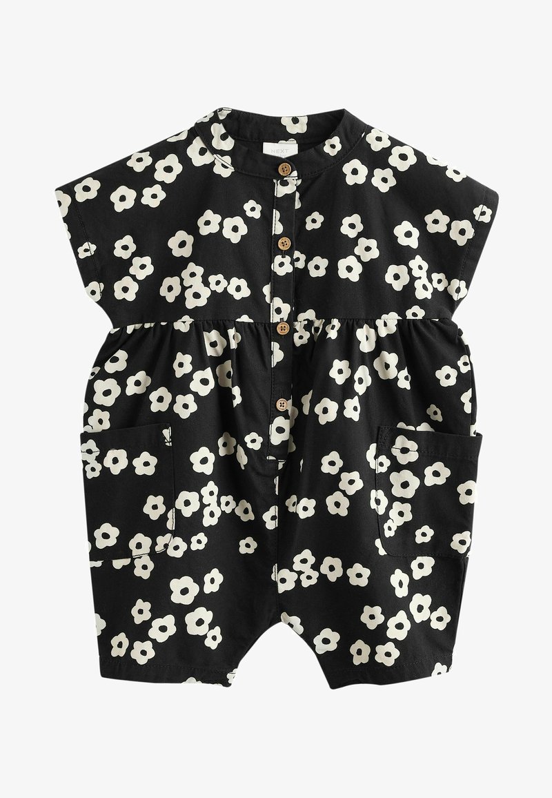 Next ROMPER - REGULAR FIT - Jumpsuit - black white flower