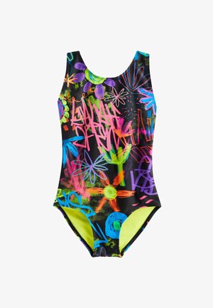 Next REGULAR FIT - Maudymosi kostiumėlis - black graffiti floral