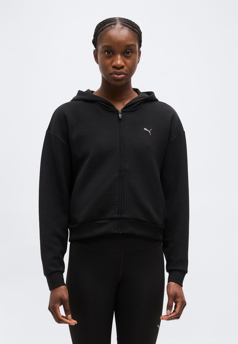Puma HOODIE - Mikina na zip - black