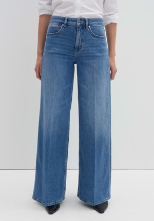 CELLMA PALAZZO-WIDE LEG JEANS - Straight leg jeans - mid ocean blue