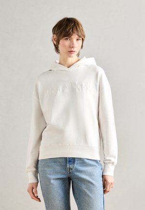 Marc O'Polo HOODIE EMBROIDERY AT FRONT - Hoodie - cloudy white