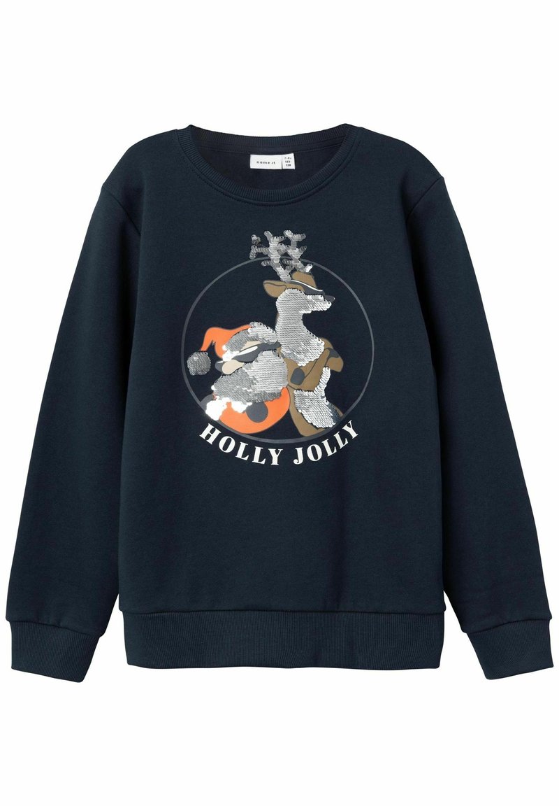 Name it Sudadera - mottled dark blue