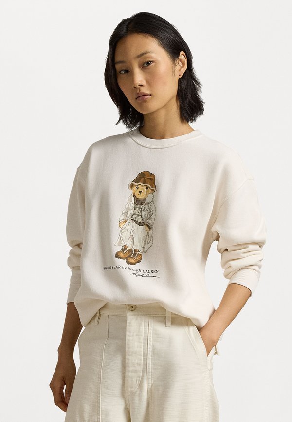 POLO BEAR FLEECE CREWNECK SWEATSHIRT - Sweatshirt - antique cream