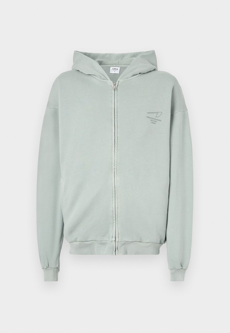 Arkk Copenhagen Sweater met rits lichtblauw