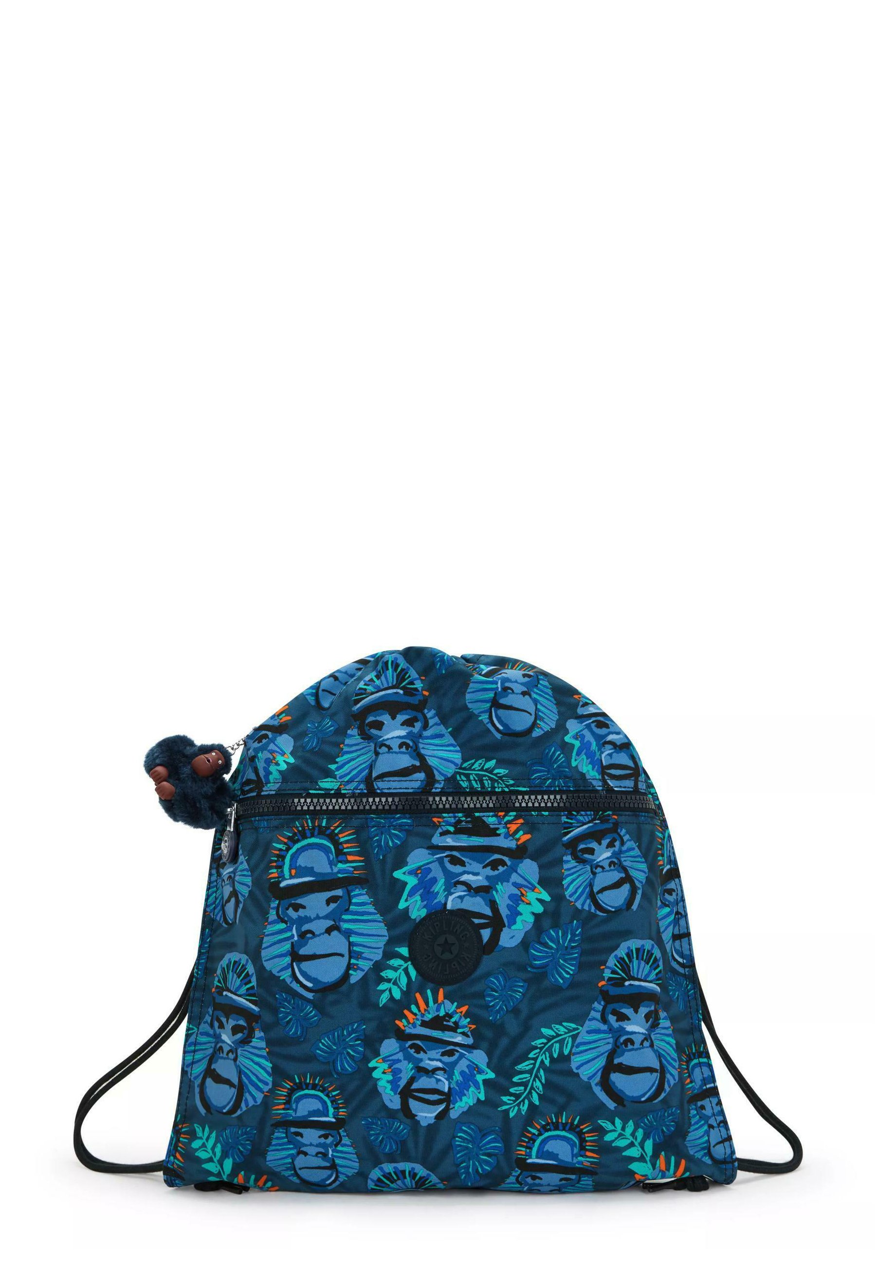 Kipling SUPERTABOO - Drawstring sports bag - blue monkey fun  display picture 2