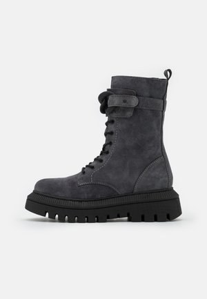 Platform ankle boots - dark grey