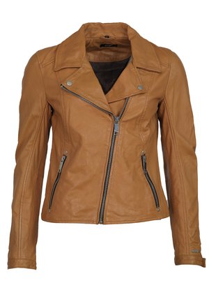 Skinnjacka - black, cognac