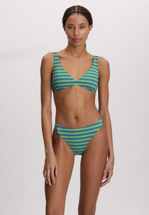 V NECK HOOK BACK BRA - Πάνω μέρος μπικίνι - riviera green/blu