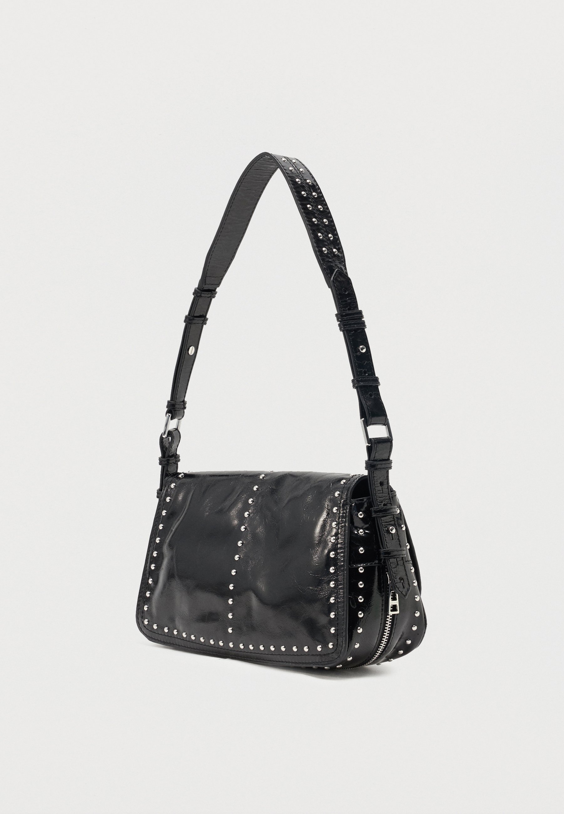 GINZI leather studs shoulder bag 廃盤 Zadig & Voltaire LE ZOUZOU VINTAGE - Handbag - black - Zalando