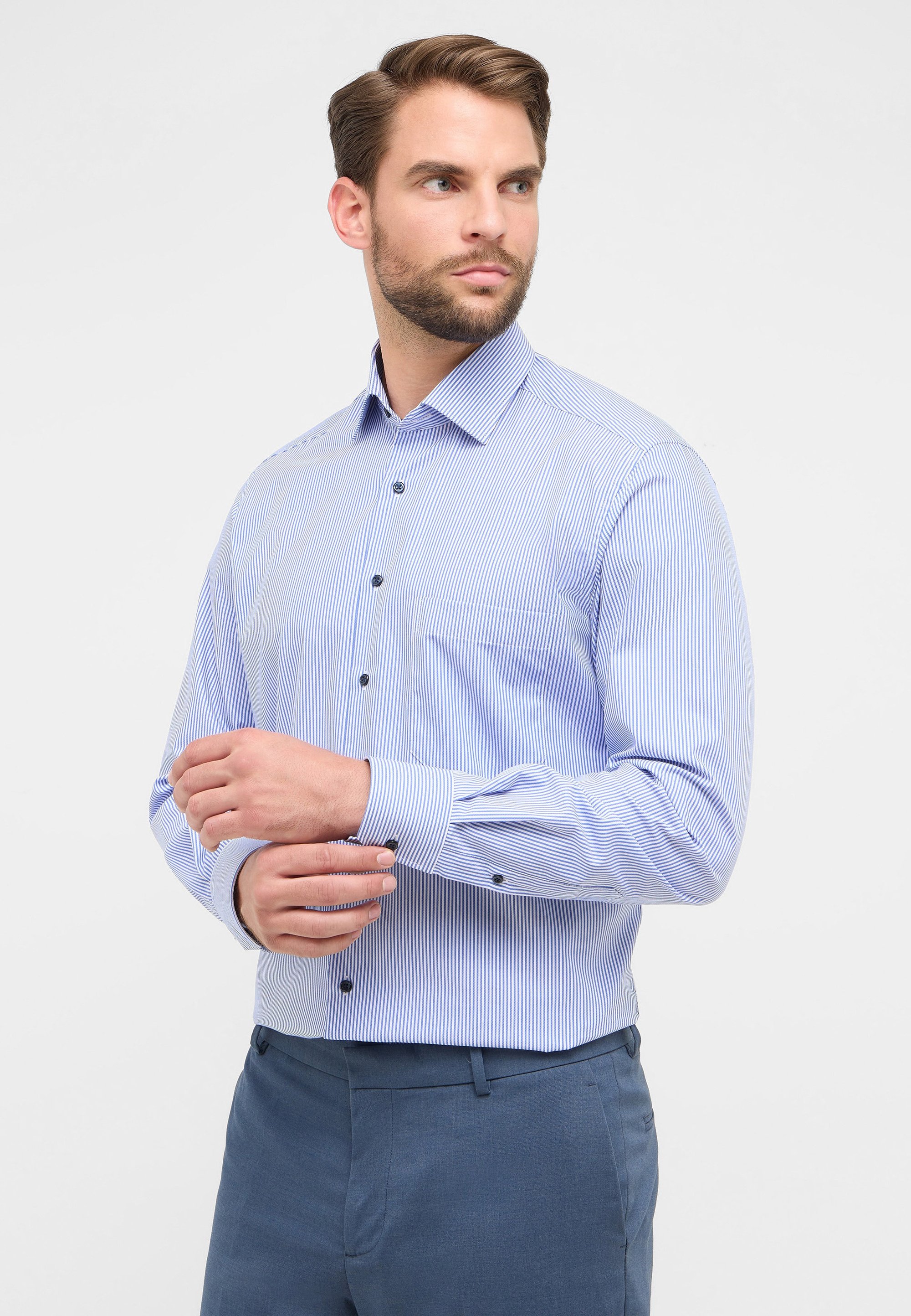 Eterna COMFORT FIT Hemd blau Zalando