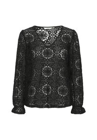 CRTILEY V-NECK LACE - Bluse - pitch black