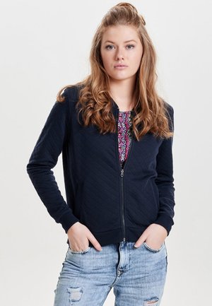 ONLY ONLJOYCE L/S BOMBER SWT NOOS - Sweat zippé - dunkelblau
