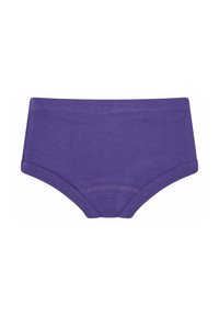 Slip in cotone viola con una texture liscia, caratterizzati da un taglio classico, vita elastica e cuciture rinforzate lungo i bordi.