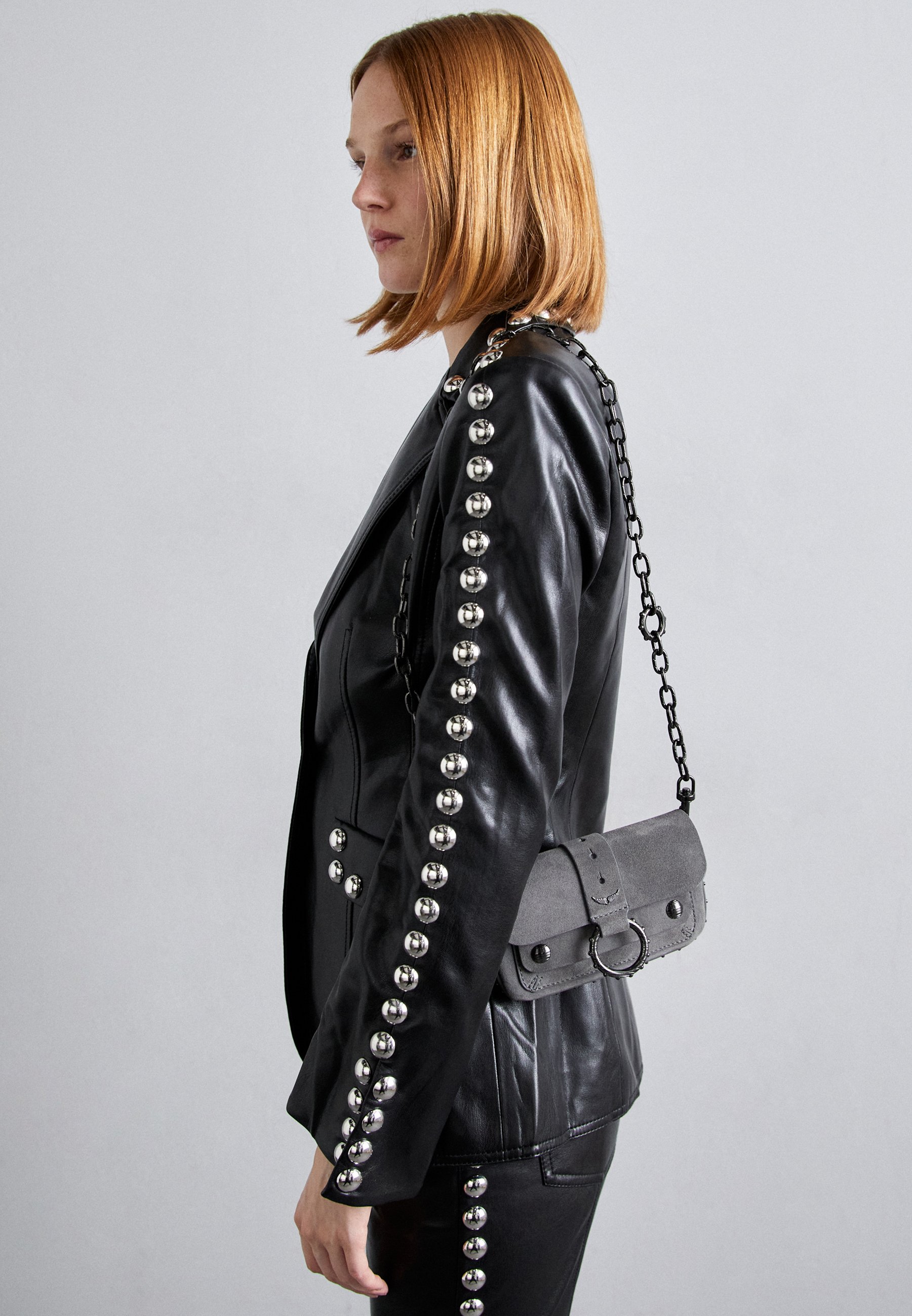 Zadig & Voltaire KATE WALLET - Cross body bag - grey/mottled grey