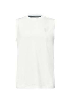 Street One MEN, BASIC TANK TOP MIT RUNDHALS - Top - bright white