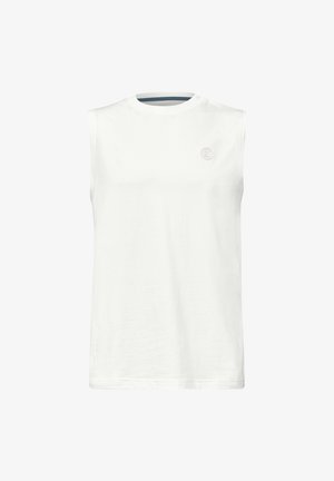 Street One MEN, BASIC TANK TOP MIT RUNDHALS - Top - bright white