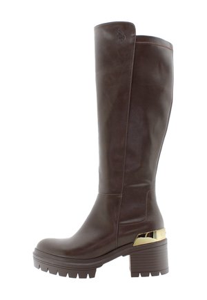 HALEY - Plateaulaarzen - brown