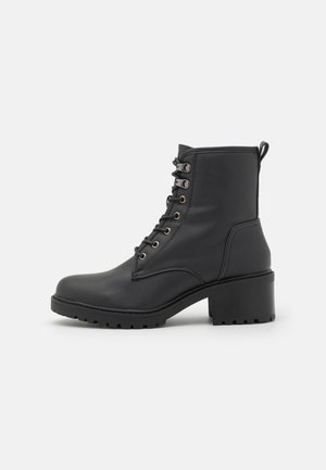Lace-up ankle boots - black