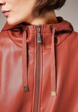 Faux leather jacket - cinnamon