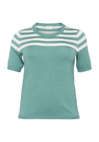Unselected, teal chalk half stripe