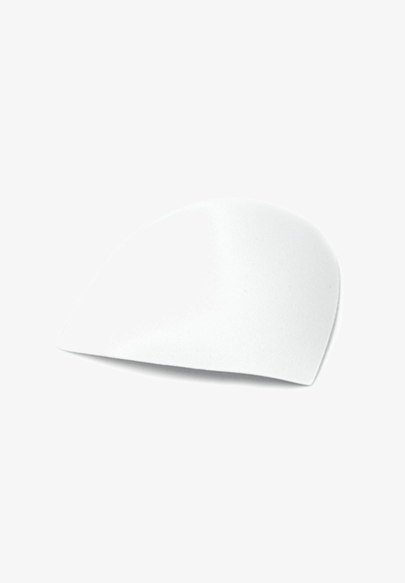 Biała, półkulista proteza piersi o gładkiej fakturze. Zaprojektowana z myślą o dyskretnym użyciu z bezszwowym wyglądem.