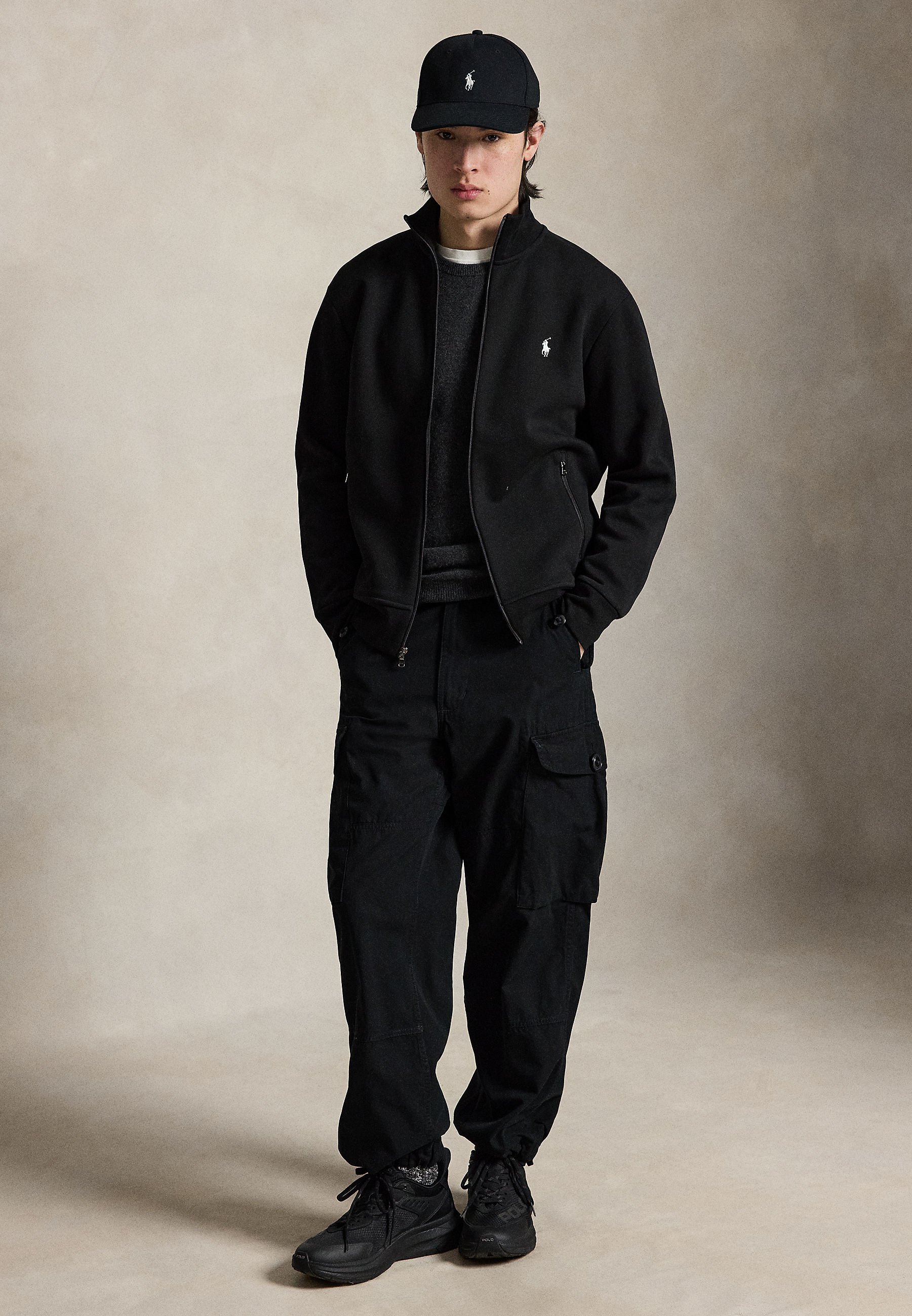 Polo by Ralph Lauren ジャケット XS 黒 GERMANY Polo Ralph Lauren DOUBLE KNIT TRACK JACKET - Zip-up sweatshirt
