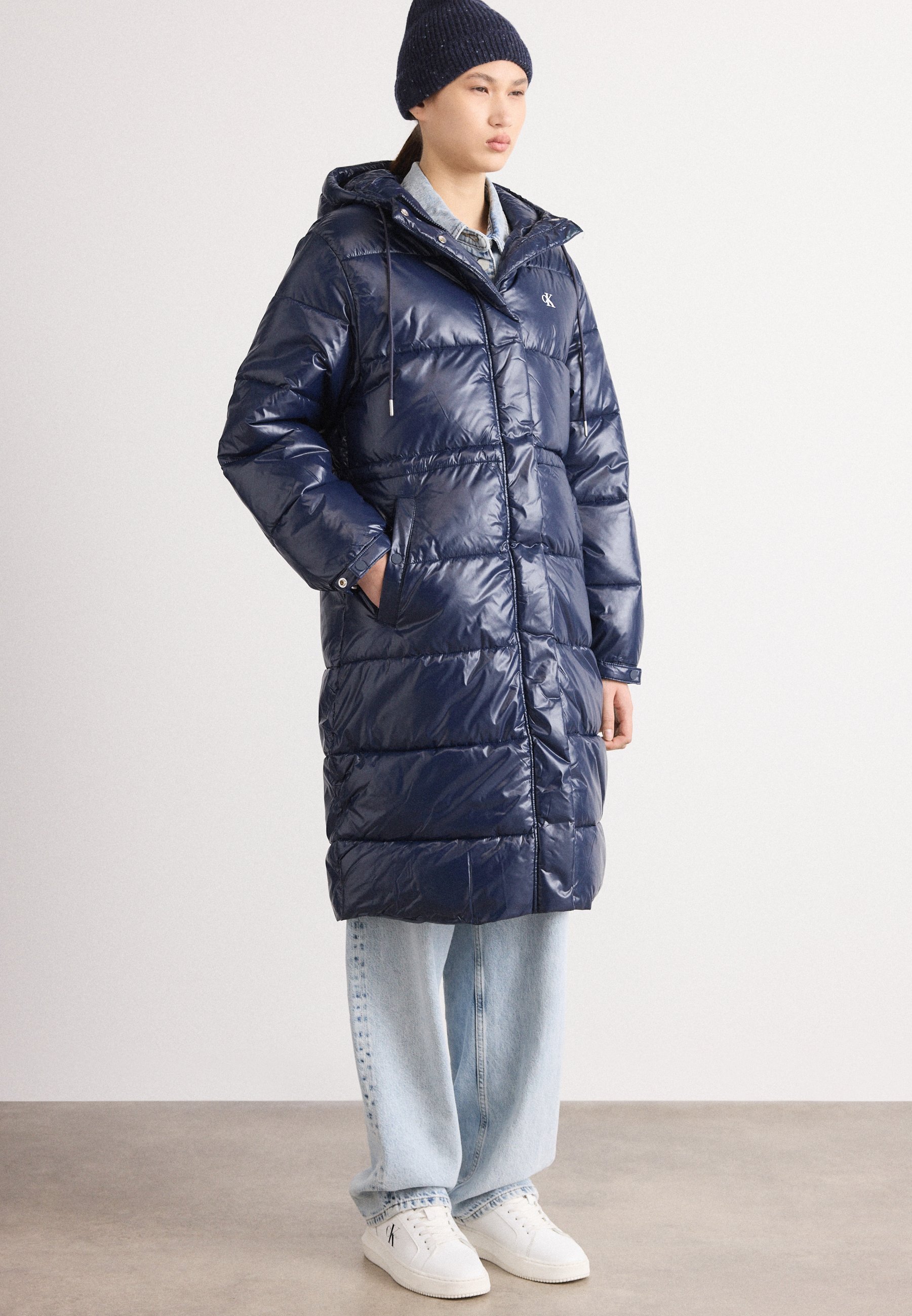 Calvin Klein Jeans SHINE LONG PUFFER COAT Wintermantel inkwell
