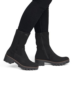 Rieker, RIEKER KURZSTIEFEL X5781 - Bottines à plateau - black