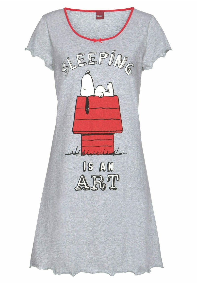 Camicia Da Notte Per Cane Peanuts In Flanella Rossa - Taglia XS (4/5) Per Bambina