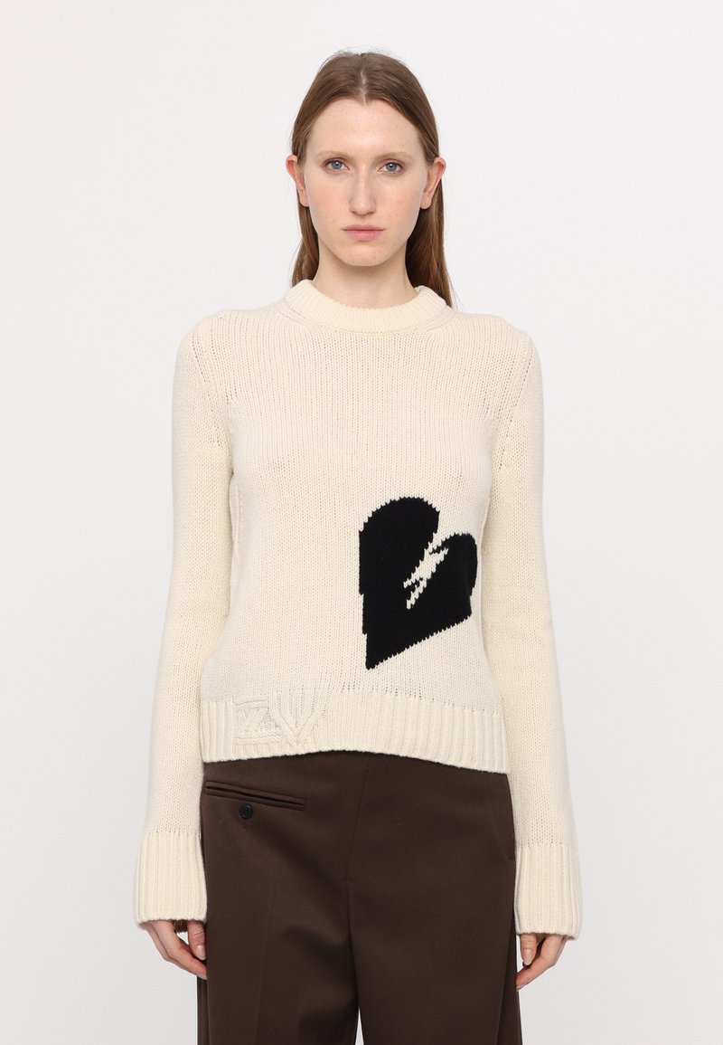 Zadig & Voltaire - MALTY HEART - Strickpullover - ecru, Vergrößern