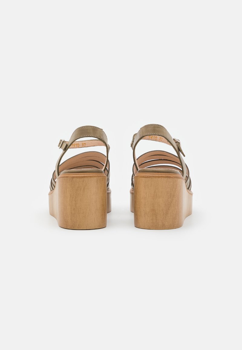 Damen Sneaker | WONDERS BLOCK Clogs oil/grün - FL81178 Damen Sneaker | WONDERS BLOCK Clogs oil/grün - FL81178