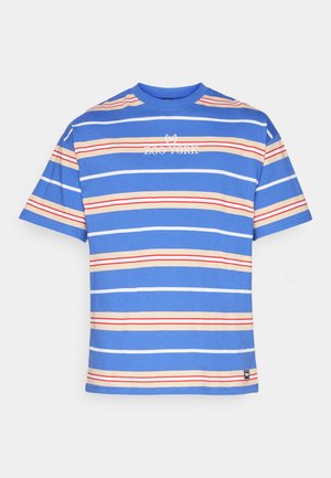 ZOO YORK STRIPED TEE UNISEX - Nyomott mintás póló - blue/sand