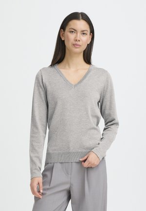 LULS V-NECK - Pulóver - light grey melange
