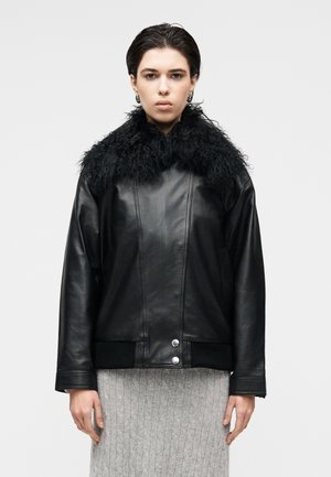 BLOUSON CUIR - Giacca di pelle - black