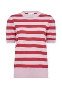 MILA SS BLOCK STRIPE  - Print T-shirt - pink flame block stripe