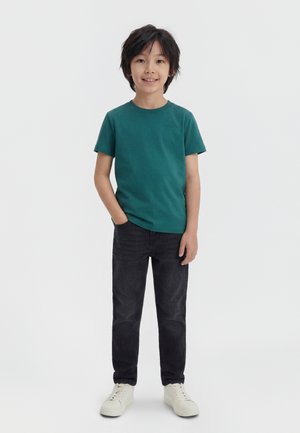 Kappa LOGO KORPO CAFERS SLIM UNISEX - Navadna majica - green jasper