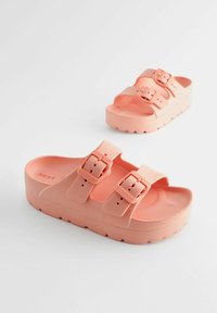 Next DOUBLE BUCKLE CHUNKYREGULAR FIT - Badsandal - apricot pink