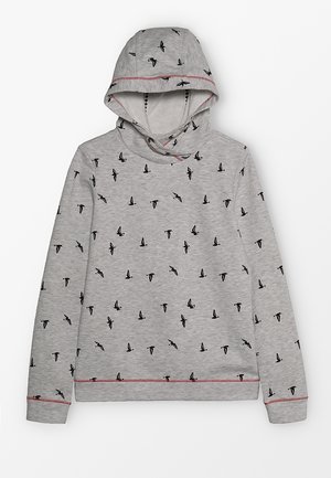 Mikina s kapucí - white melange