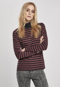 Urban Classics Langærmet T-shirt - cherry/blk