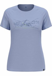 ODLO ASCENT RUN BIKE HIKE Print T-shirt blue heron melange