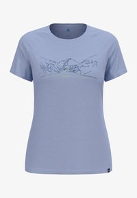 ODLO ASCENT RUN BIKE HIKE Print T-shirt blue heron melange
