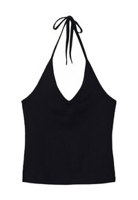 TIED HALTER  - Top - black