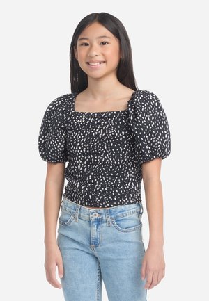 Abercrombie & Fitch EMERSON PUFF SLEEVE TOP - Blúz - anthracite