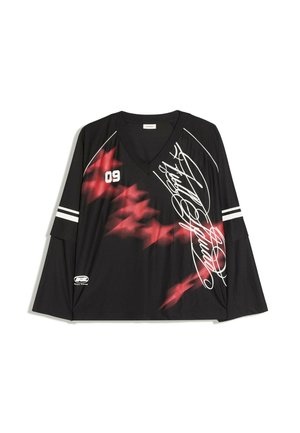 Bershka, OVERSIZED DOUBLE SLEEVE PRINTED - T-SHIRT - Langærmet T-shirt - black