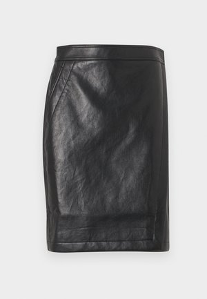 ALANIS SKIRT - Δερμάτινη φούστα - black
