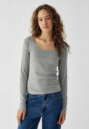 LEYTON  - Pikkade varrukatega topp - medium grey mel.