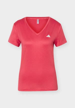 adidas Performance, WORKOUT ESSENTIALS V NECK - T-Shirt sport - power pink