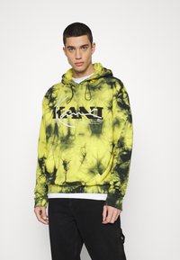 Karl Kani RETRO TIE DYE HOODIE UNISEX - Camisola - yellow