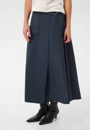 Kaffe, KARUNA BELT WRAP SKIRT - Jupe longue - graphite