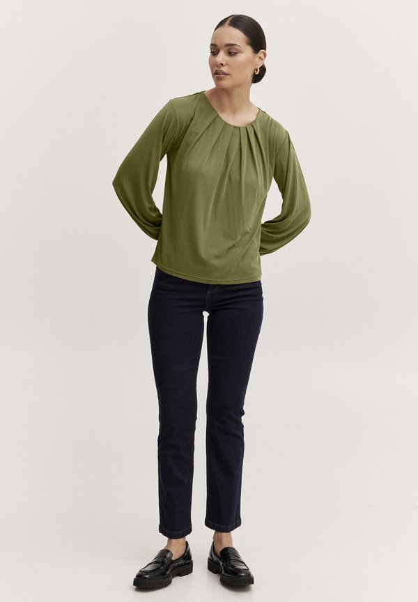BYPerl - Long sleeved top - military olive2